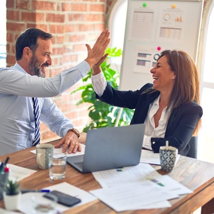 Professionals collaborating in a modern Lagos office