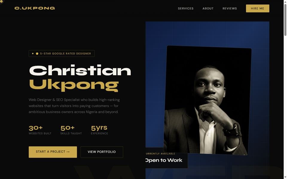 C.Ukpong personal portfolio homepage